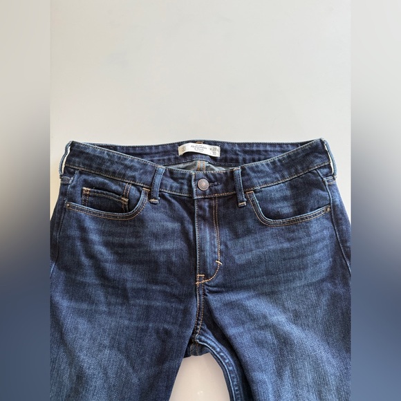Abercrombie & Fitch-Dark Wash-Mid Rise-Jeans-Denim -Bootcut-Classic-6 Short - Picture 11 of 11